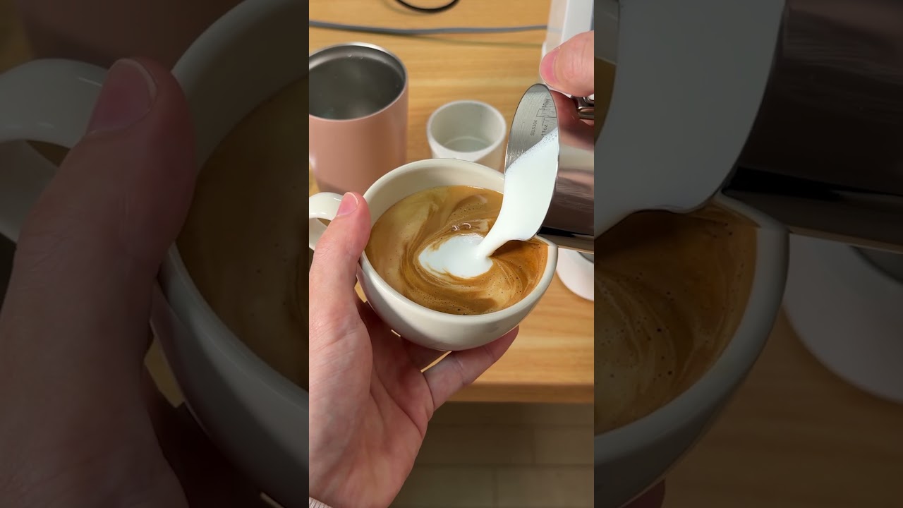 カフェラテに絵描いてみた #雑談 #個展 #アート #ymch #画家 #shorts