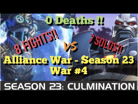 MCOC - Alliance War - Season 23 - War #4 - Warlock VS 6* R3 Apocalypse (Opportunity Stun) 0 Deaths!!