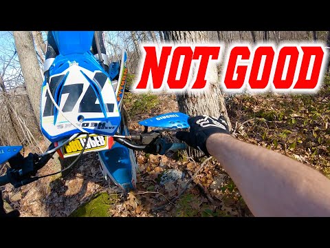 TM144 Takes Flight, fast 2 stroke trail riding