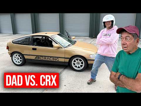84-Year-Old Dad Rips My B18 CRX… AND BANGS GEARS LIKE A PRO