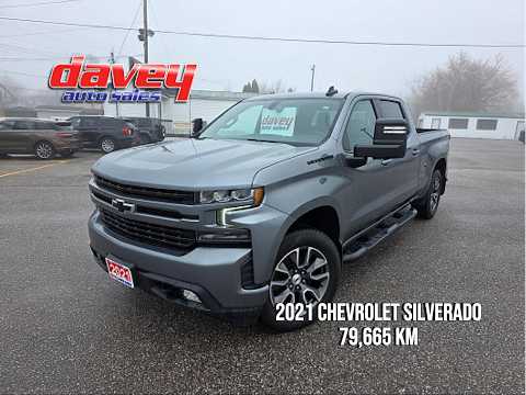 2021 Chevrolet Silverado 1500 Crew Cab Standard Box 4-Wheel Drive RST in Gray for sale at Davey Auto Sales Oshawa South in Oshawa, ON