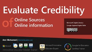Evaluate Online Information and Sources