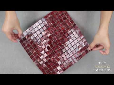 The Mosaic Factory Amsterdam Gold mozaïektegel 2x2cm - Wine Red