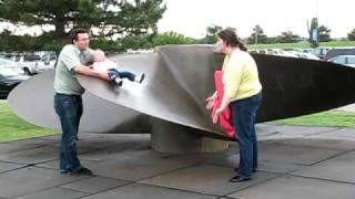 Amy Slides Down U.S.S. Oklahoma City Propeller (Screw) at OKC Zoo
