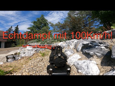 Fascinating REGNER live steam model: heating up & fast LGB round trip with Bernina Express