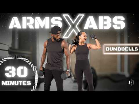 30 Minute Arms & Abs Workout [Upper Body Strength Training]