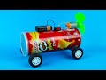 How To Make A Air Powered Pringles Car DC MOTOR TOY CAR