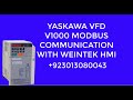 YASKAWA VFD V1000 MODBUS COMMUNICATION WITH WEINTEK HMI MT8070iE