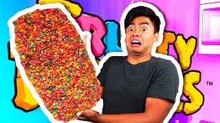 DIY How To Make GIANT FRUITY PEBBLES KRISPIES!