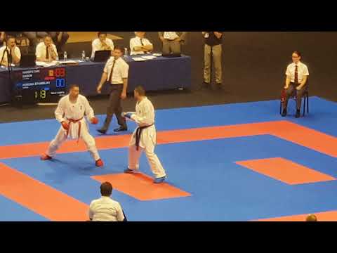 HORUNA STANISLAV vs HARSPATAKI GABOR  53rd EKF Senior Championships 2018, Male Kumite -75kg