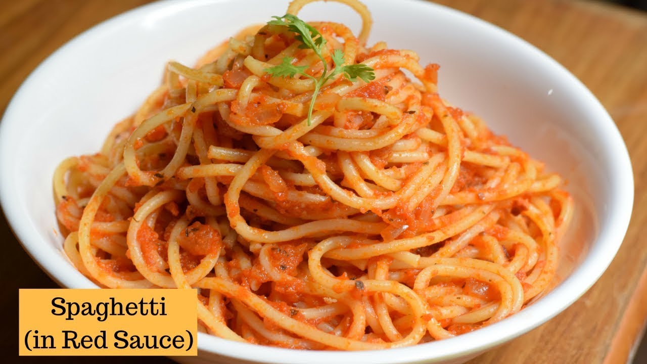 Spaghetti in Tomato sauce | Red Sauce spaghetti Pasta | Flavours Of Food