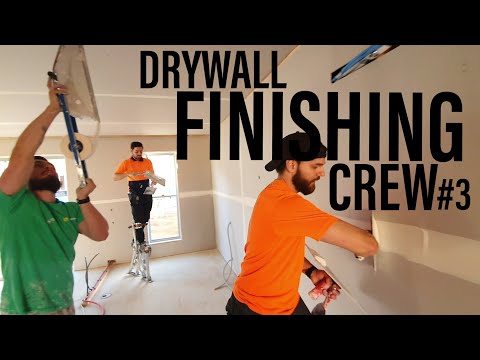 DRYWALL FINISHING CREW TAPING A UNIT IN 30 MINUTES | Drywall Finishing Construction Series #3