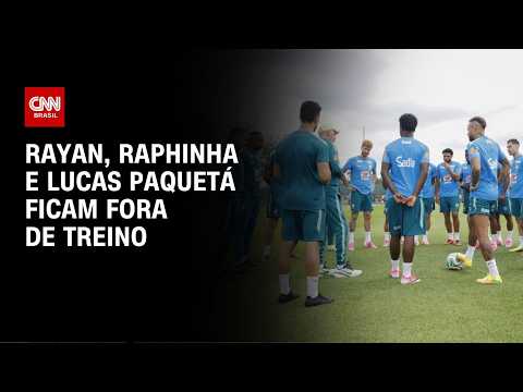 Copa do Mundo: Rayan, Raphinha e Lucas Paquetá ficam fora de treino | HORA H