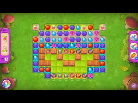 Gardenscapes level 164 - 12 Moves - No Boosters