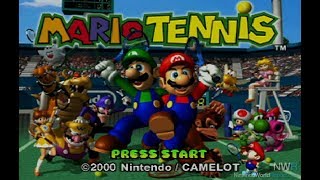 Mario Tennis (Bowser Stage) - 5 Set Match (N64) Blue