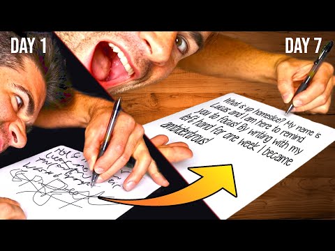 Becoming Left Handed In 1 Week - Writing 100 Words Everyday With My Opposite Hand