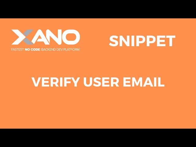 Verify User Email