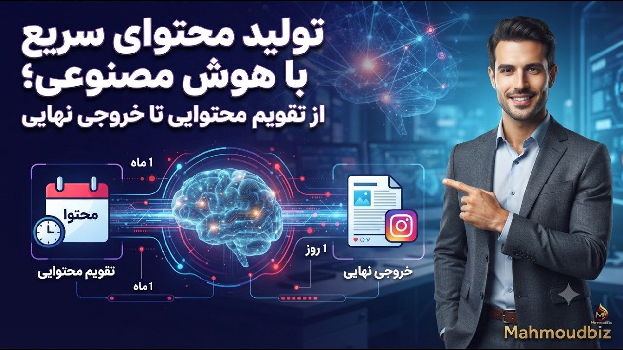 تولید محتوای سریع با هوش مصنوعی؛ از تقویم محتوایی تا خروجی نهایی