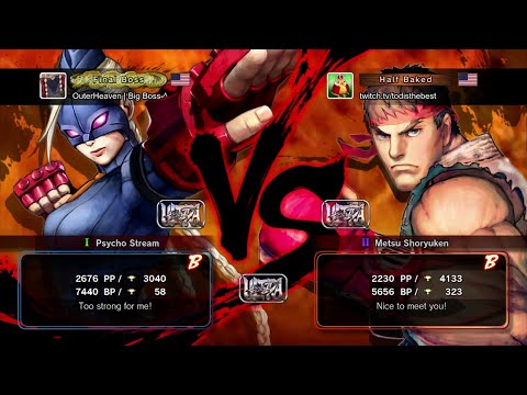 USF4 Big Boss (decapre) vs todoro (ryu) w/ Match Notes