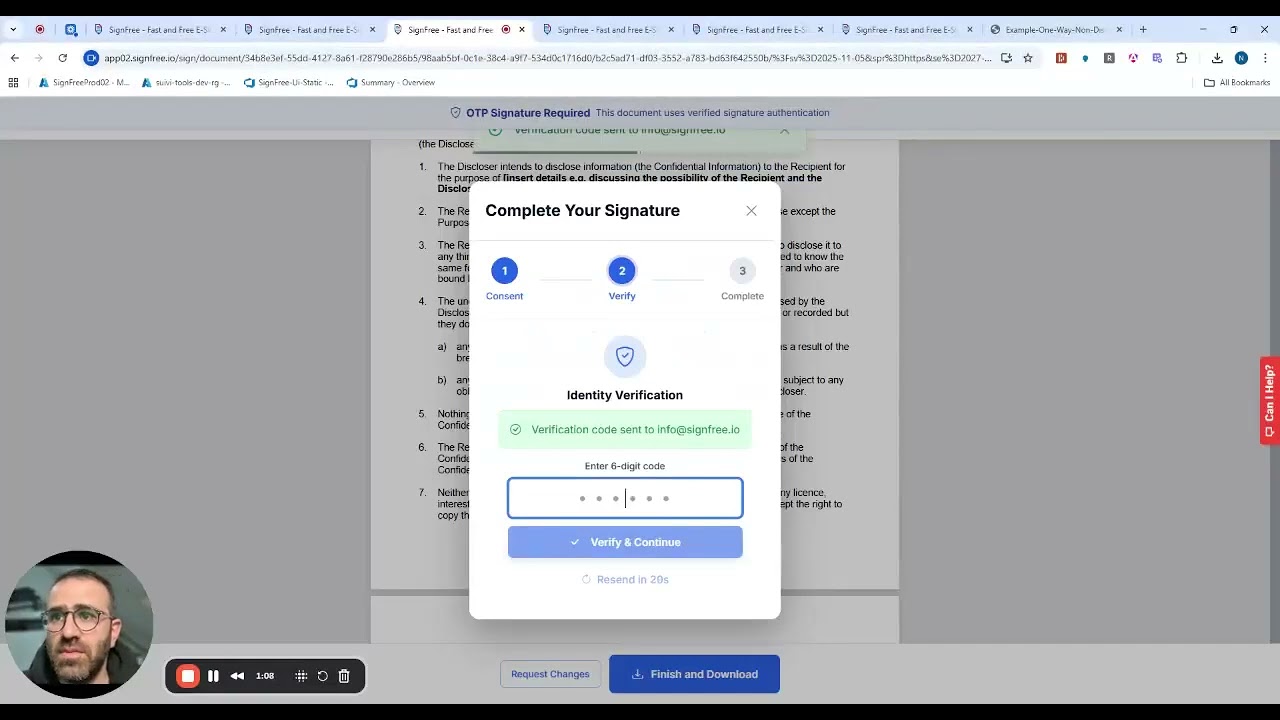 SignFree video preview