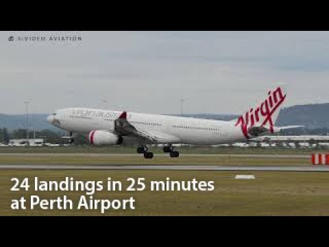 24 Landings In 25 Minutes at Perth Airport.
