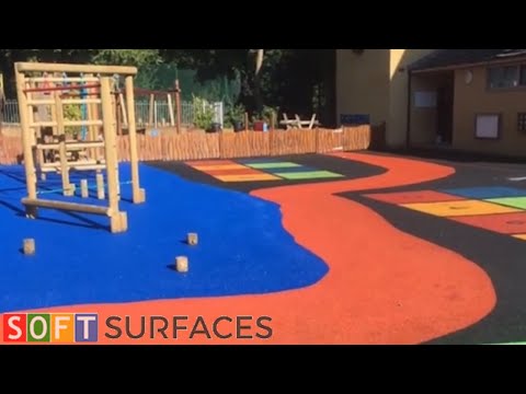 Wetpour Playground Design Installation in Glasgow, Scotland | Wet Pour Installation