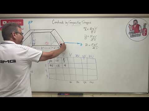 Statics: Lesson 40 - Centroid of a Volume, Table Method