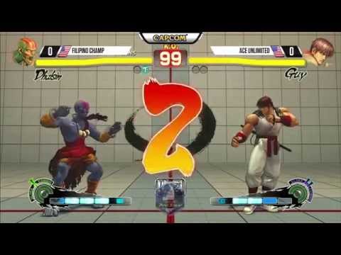Filipino Champ (Dhalsim) vs Ace Unlimited (Guy) - Final Round 18 USF4 - 720p 60fps