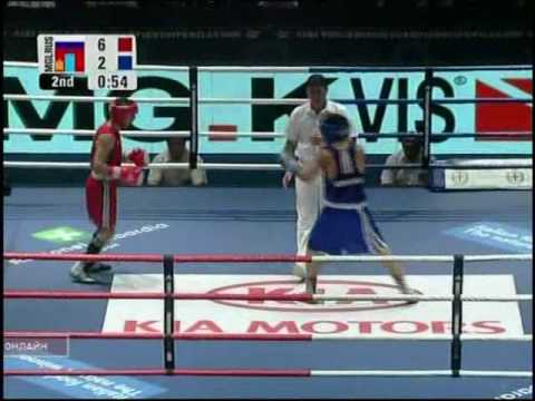 БОКС: 51 кг  Алоян  Намбаяр полуфинал ЧМ2009