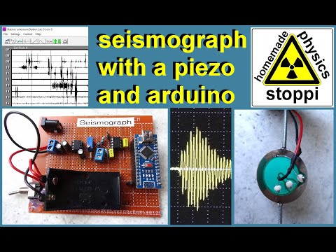 sensitive seismograph / seismometer with a piezo and arduino - Seismograph mit Arduino