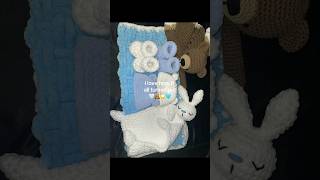 Things I crocheted for a babyshower :) 🩵🧸 | #crochet #crocheting #tiktok #shorts #babyshower