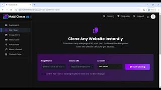 MultiCloner AI - Site Clone