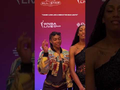 This moment between Allisha Gray & A’ja Wilson was priceless 🤣 #atlantadream #wnbaallstar