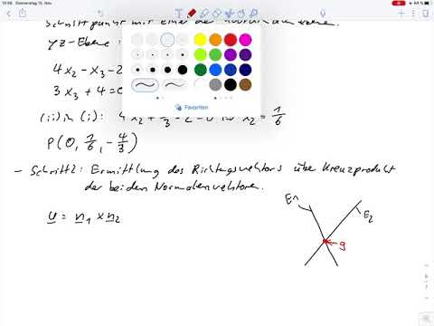 Übungsblatt5.3 – Analytische Geometrie – Schnittgerade von zwei Ebenen Aufg.9a