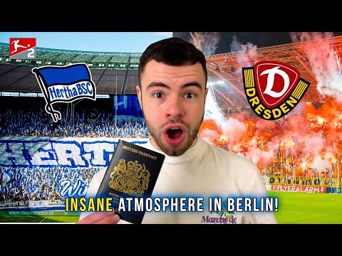 I Experienced 20,000 DYNAMO DRESDEN Fans vs HERTHA BSC!! 🇩🇪 INSANE Atmosphere in Berlin 🧨