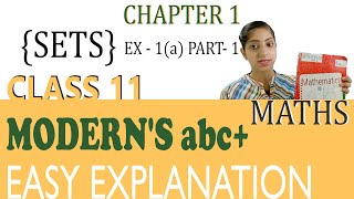 Class 11 chapter 1Sets Ex-1(a) (Roster form,Set builder form) Modern's abc book@gyanzerokilometer1110