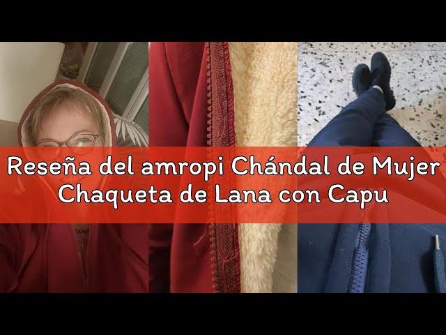 Vídeo relacionado con amropi Chándal de Mujer Sudadera Pullover de Lana y Pantalones Conjunto de Ropa L,Marrón