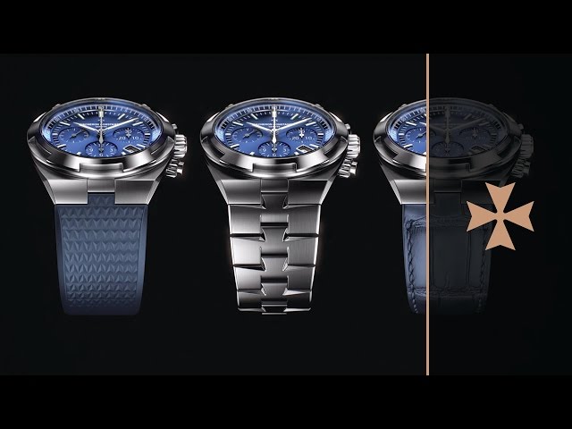 Vídeo relacionado con HCBBCEW Correa de goma silicona for reloj Compatible con Vacheron Constantin Overseas VC 47450 49020, correa lujo for hombre 25MM-8MM(Black-gold)