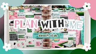 ✩ Monthly Plan With Me: Beach Club (Caress Press) || belleplannerco ✩
