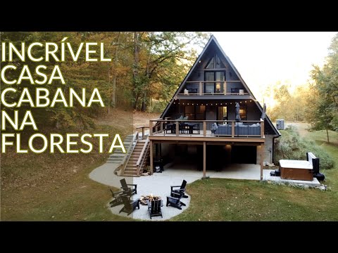 Linda Casa CABANA de Madeira no campo!!!!!! Estrutura A-Shape. Você vai se apaixonar!!