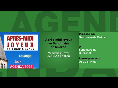 Agenda du 21 mars 2025