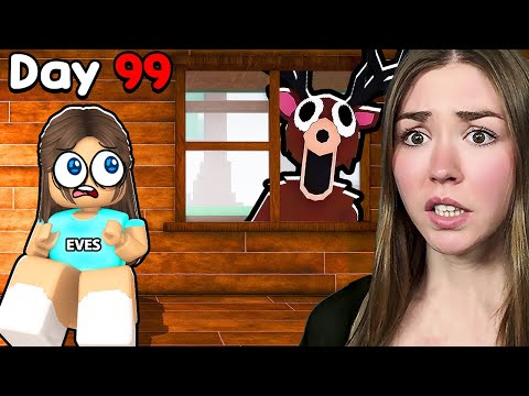 Surviving 99 DAYS in The Roblox Forest!