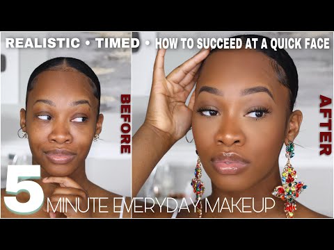Realistic 5 MINUTE Everyday MAKEUP *TIMED* + How to Succeed at a Quick Face Every Time | Maya Galore