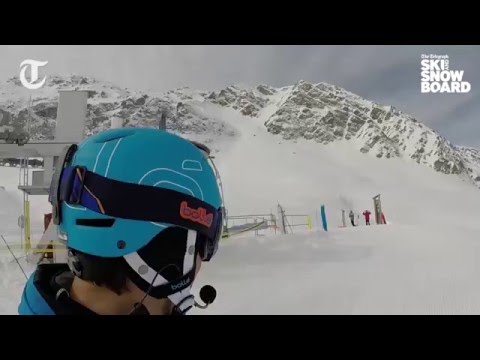 Graham Bell skis the Rochu run in La Plagne