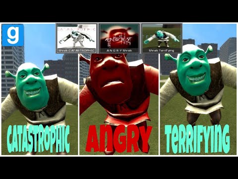 THE ANGRY SHREK, NEW CATASTROPHIC & TERRIFYING SHREKS IS REALLY INSANE \\ Garry's mod
