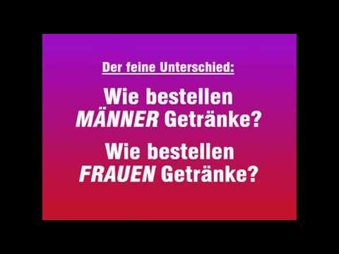 Wie Männer und Frauen Getränke bestellen