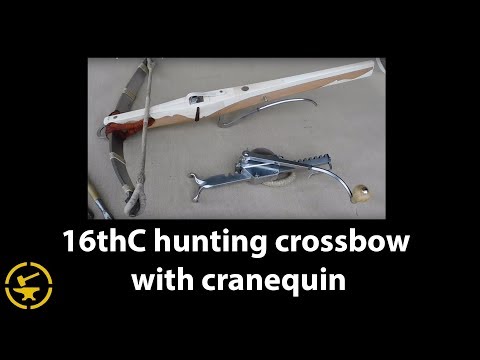16thC hunting crossbow with cranequin