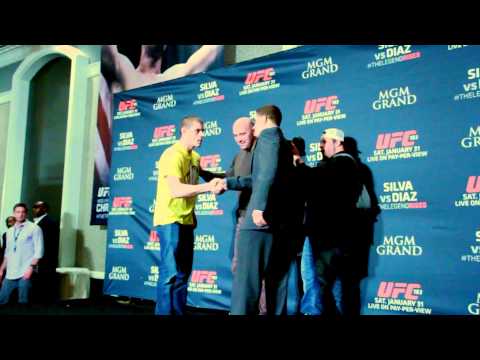 UFC 183 media day staredowns