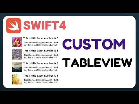 [Swift 4] Simple Custom UITableView Cell tutorial, UITableView Cell example