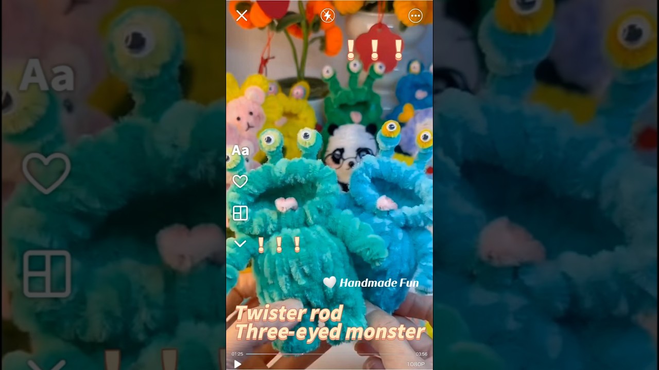 twister rod three eyes monster #diyideas #toys #diy